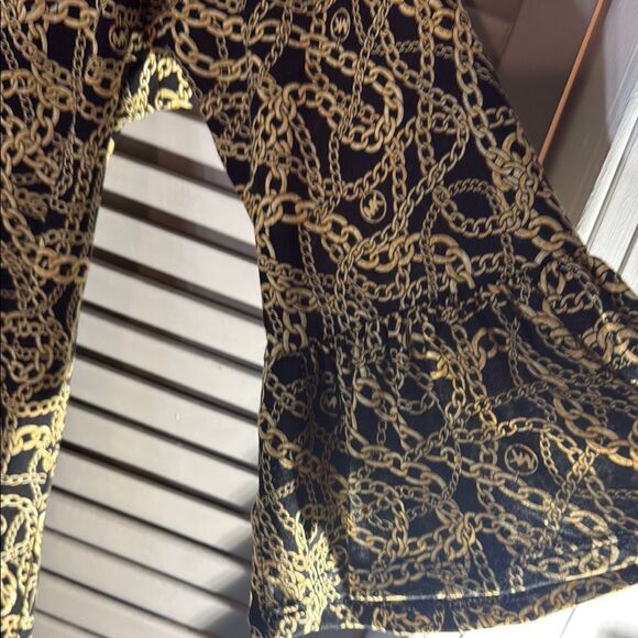 Michael Kors Yellow and Black Flutter Sleeve Blouse - Picture 4 of 8